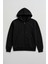 Erkek Fermuarlı Kapüşonlu Cepli Siyah Sweatshirt 5