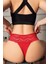 Kadın Fantazi Iç Giyim Büyük Beden Bel Kısmı Dantelli Fantezi Kırmızı Tanga String - Şehvetli ve Zarif Tasarım 2