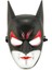 Kırmızı Gözlü Siyah Batman Maske - Lastikli Batgirl Maskesi 28X17 cm - Lisinya 1