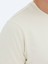 Ekru Düz Bisiklet Yaka %100 Pamuk T-Shirt 4