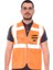Baskılı Mühendis Yeleği Turuncu 3
