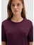 Bordo Basic Tişört 1612916-70434 6