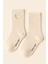 Kadın Kalp Pencereli Soket Çorap Ekru 1