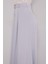 Gri Geniş Paça Piliseli Pantolon Etek 4