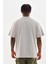 Unisex Baskılı Oversize T-Shirt - Gri 2