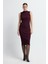 Kolsuz Balıkçı Triko Elbise Bordo 12445317000 1