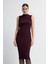 Kolsuz Balıkçı Triko Elbise Bordo 12445317000 2