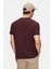Canary Bordo Bisiklet Yaka Gofre Baskılı Modal Kumaş Standard Fit Erkek Tshirt 6