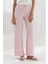 Beli Lastikli Gofre Pantolon Pembe 2
