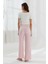 Beli Lastikli Gofre Pantolon Pembe 5