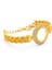 Yarımlı Çerçeve Bileklik Altın Kaplama Taşlı Lazerli Kelepçe BLZ-294 7