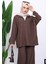 Kahverengi Kaşkorse Tunik Pantolonlu Takım 3