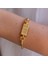 İmitasyon Altın Kaplama Burgu Desenli Külçe Bileklik BLK-1155 2
