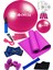 13 Lü Pilates Topu Seti Plates Minderi 1 kg Dambıl Aerobik Latex Band El Ayak Bilek Ağırlığı 2