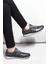 Erkek Hakiki Deri Sneaker Günlük Rahat Spor Yürüyüş Casual Bağcıklı Ayakkabı Gri 951ma555 6