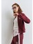 Biye Detaylı Fermuarlı Bordo Sweatshirt 1S10365-70393 3