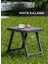 Antrasit Portatif Plastik Katlanabilir Kamp Masası - Piknik Masası Ergonamik Katlanır Balkon Masası Sehpa 6