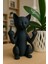 Orta Parmak Çeken Kedi Figür & Eğlence Amaçlı & Komik Figür 15 cm 1