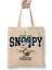 Snoopy Peanius 02 Beyaz Bez Çanta Uzun Saplı Alışveriş Çantası Plaj Çantası 1