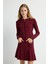 Pilise Detaylı Triko Etek Bordo 12745592000 5