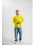 Geniş V Yaka Kol Ribana Detaylı Sweatshirt - Sarı 2