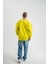 Geniş V Yaka Kol Ribana Detaylı Sweatshirt - Sarı 3