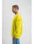 Geniş V Yaka Kol Ribana Detaylı Sweatshirt - Sarı 7