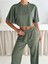 Kadın Iki Parça Salaş Takım – Crop Üst ve Bol Paça Pantolon – Yazlık Rahat Spor Takım 4