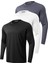 3'lü Paket Erkek %100 Pamuklu Likralı Spor Koşu Günlük Antrenman Uzun Kollu Penye T-Shirt 1