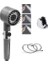 Masajlı Filtreli Turbo Duş Başlığı Çelik Hortum Duş Banyo Seti Duşluk 3lü Set 1