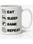 Game Döngü Eat Sleep Game Repeat Beyaz Kupa Bardak 1