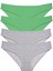 4 adet Süper Eko Set Likralı Kadın Slip Külot Yeşil Gri 4
