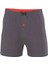 Düğmeli Pamuklu Erkek Penye Boxer Füme - 1146A 2
