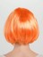 Neon Turuncu Renk Açık Turuncu Küt Parti Peruğu Kısa Takma Saç (4172) 2