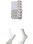 Gri ve Beyaz Erkek Babet Çorap 6 çift 4
