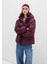 Su Itici Kapüşonlu Bordo Şişme Mont 1110199-70434 1