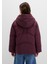 Su Itici Kapüşonlu Bordo Şişme Mont 1110199-70434 6