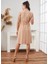 Kadın Keten Elbise - 45569 4