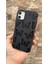 Iphone 11 Uyumlu Siyah Kelebek Desenli Silikon Darbe Emici Klasik Korumalı Rubber Kılıf 277 3