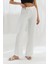 Beli Lastikli Gofre Pantolon Ekru 3