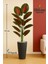 170 cm Yapay Aglaonema Red Salon Bitkisi – 24 Yapraklı – Premium Çizgili Dekoratif Saksılı – İç Mekân Modern Yapay Ağaç 1