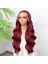 Kızıl Fiber Sentetik Geniş Dalgalı Tül Peruk 4