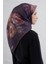 2025 Desenli Saf Ipek Twill Eşarp 9419-32 4