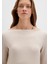 Uzun Kollu Geniş Yaka Bej Tişört 1613596-85576 5