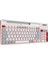 Ruby Pembe/beyaz/gri 2.4g+Bt1+Bt2 Çoklu Cihaz Bağlantılı Q Klavye 2