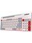 Ruby Pembe/beyaz/gri 2.4g+Bt1+Bt2 Çoklu Cihaz Bağlantılı Q Klavye 4