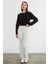 3 Iplik Kalp Aksesuarlı Crop Sweatshirt 4