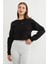 3 Iplik Kalp Aksesuarlı Crop Sweatshirt 5