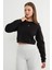 3 Iplik Kalp Aksesuarlı Crop Sweatshirt 6