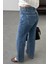Koyu Mavi Düz Kesim Orta Bel Jean 2750 5